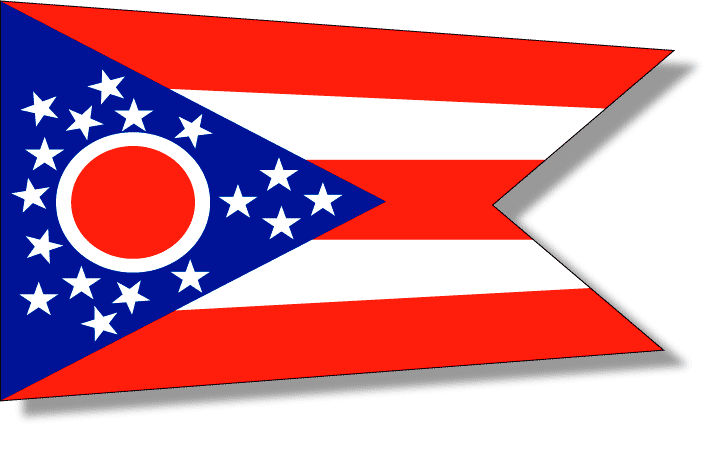 flag with bird in middle